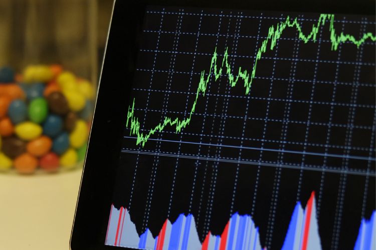 Computer displaying data used to represent the High School Data Technology course