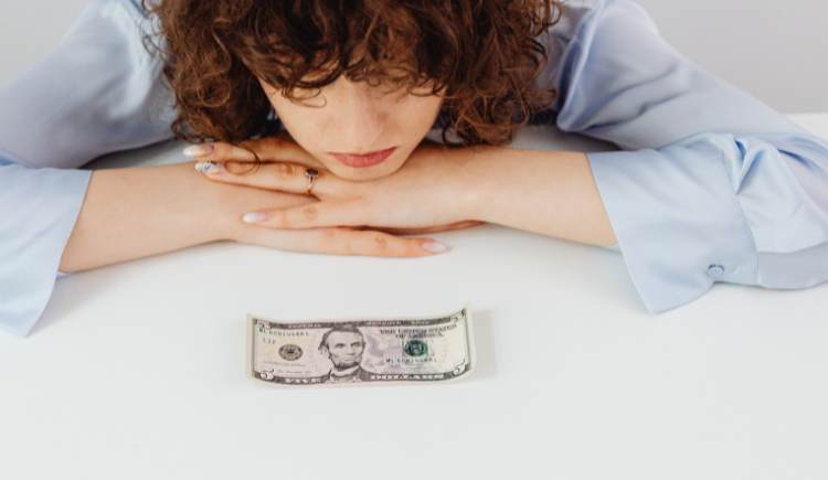 General image depicting money-related stress and financial hardship.