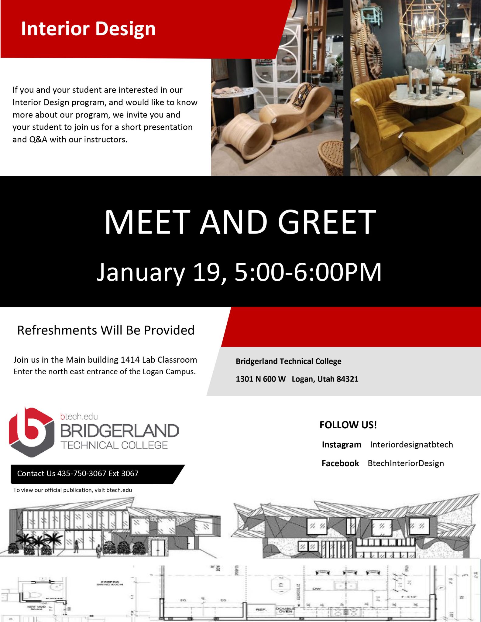 Interior Design Meet and Greet! Bridgerland Technical College