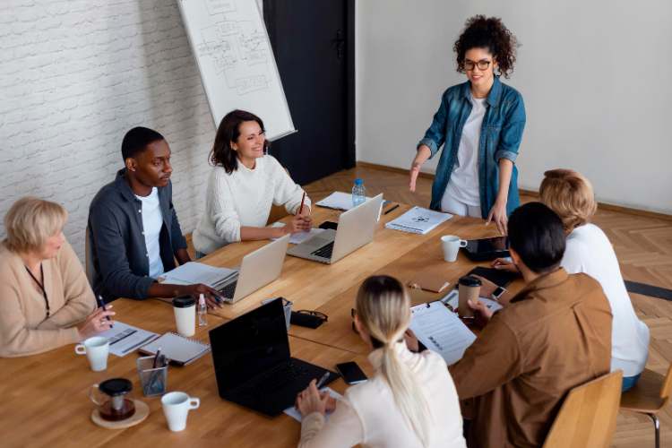 People in a business meeting People in a business meeting